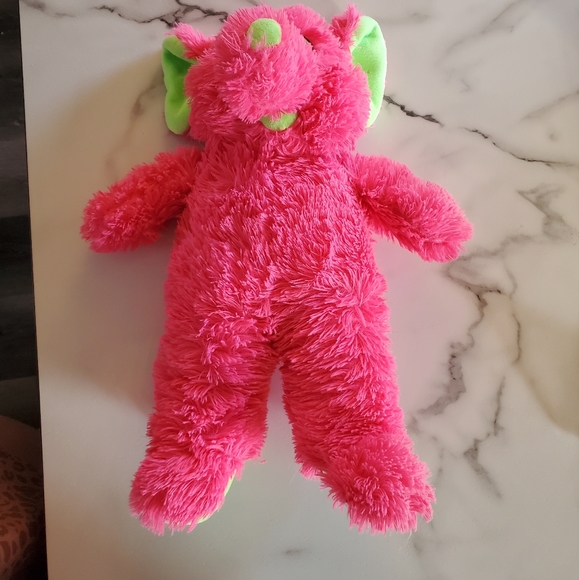 Pink & Green Elephant Plush Stuffed Animal - Picture 2 of 11